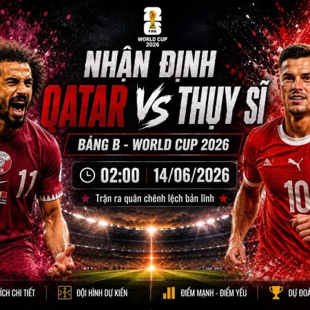 Soi Kèo World Cup 2026: Qatar vs Thụy Sỹ, 02h00 ngày 14/06/2026